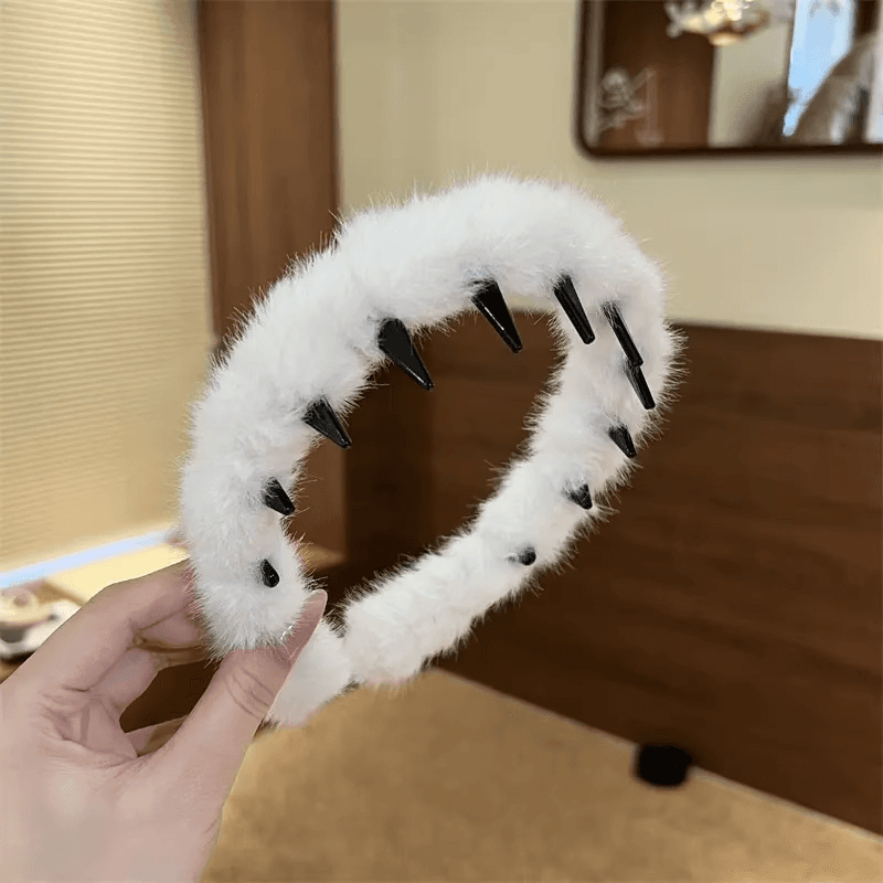 ヘアアクセサリー カチューシャ ふわもこ豹柄