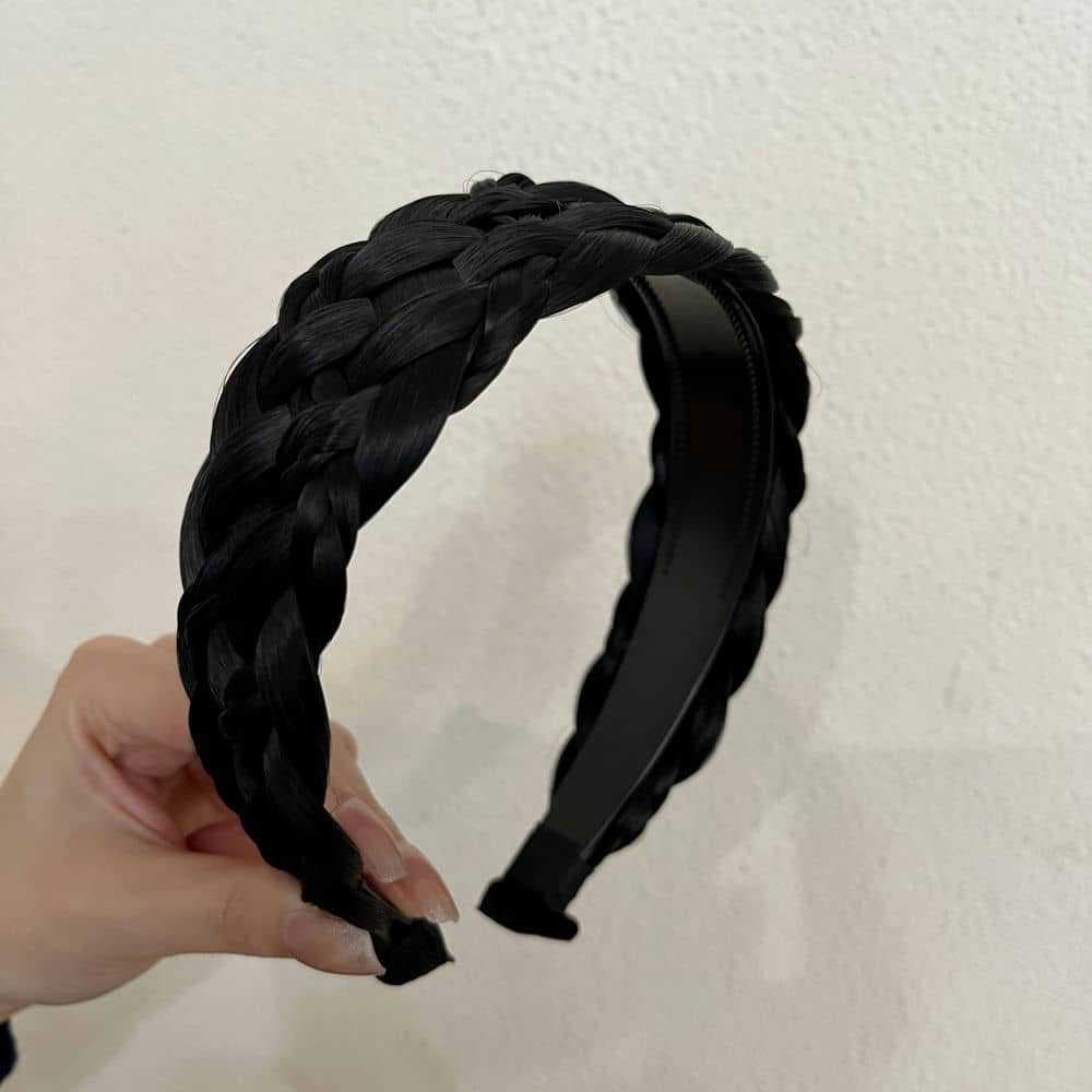 ヘアアクセサリー カチューシャ 編み込み風三つ編み