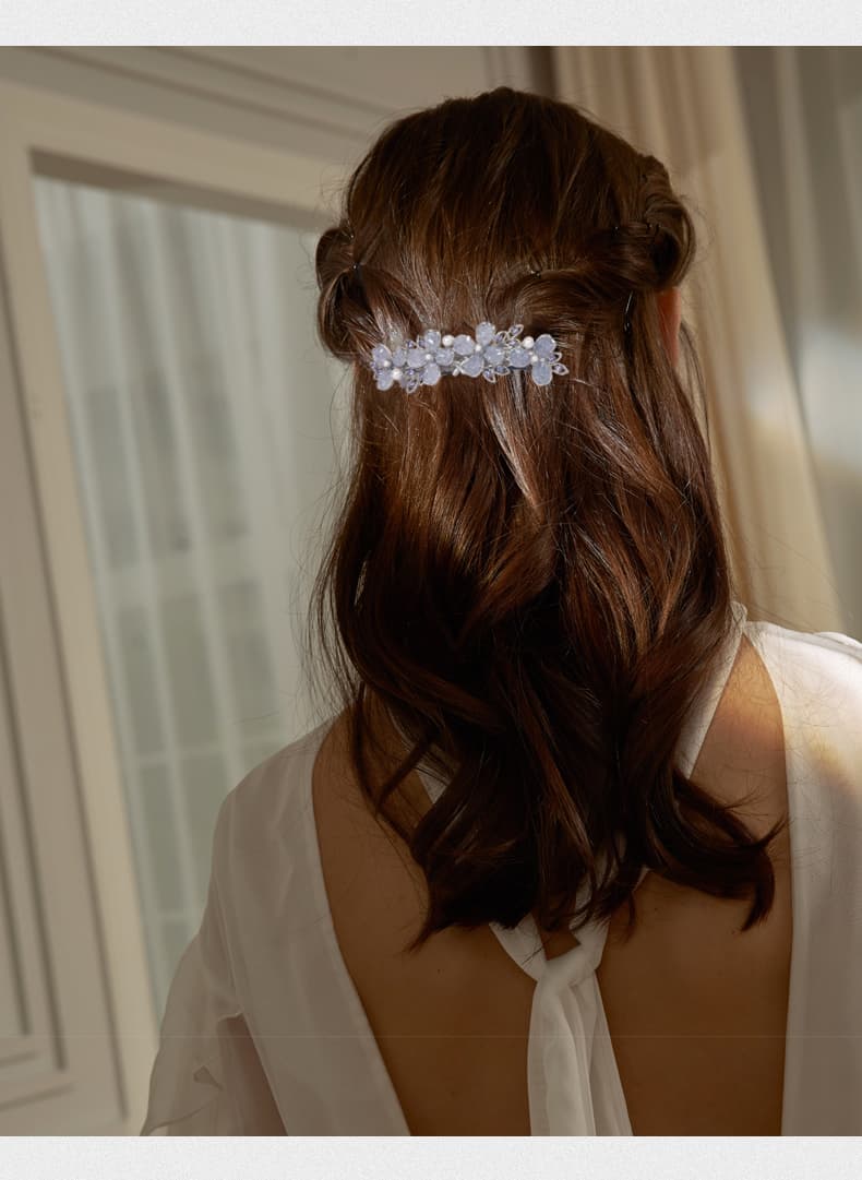 ヘアアクセサリー バレッタ 輝く結晶の花園バレッタ