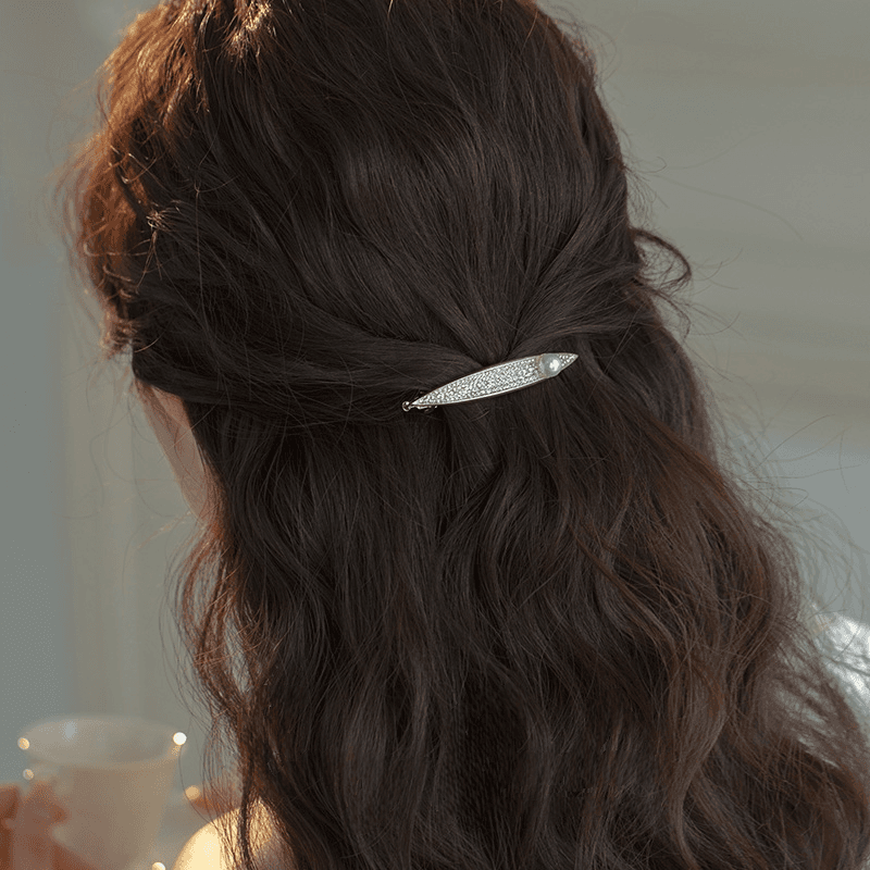 ヘアアクセサリー バレッタ 輝きの雫 パールバレッタ
