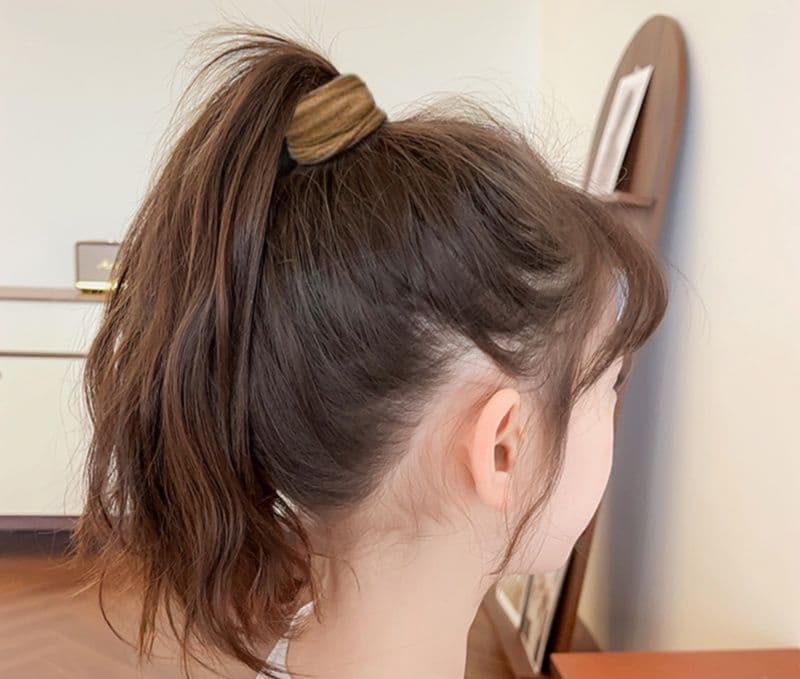 ヘアアクセサリー シュシュ ふわり結び髪飾りシュシュ