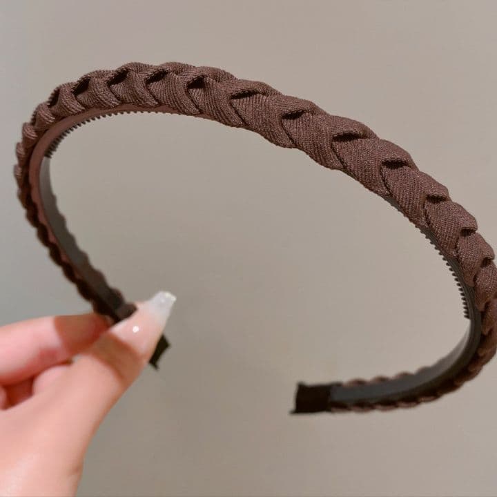 ヘアアクセサリー カチューシャ 編み込みスリム
