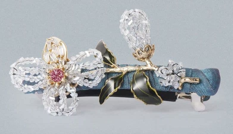 ヘアアクセサリー バレッタ 華麗な花園のきらめきバレッタ