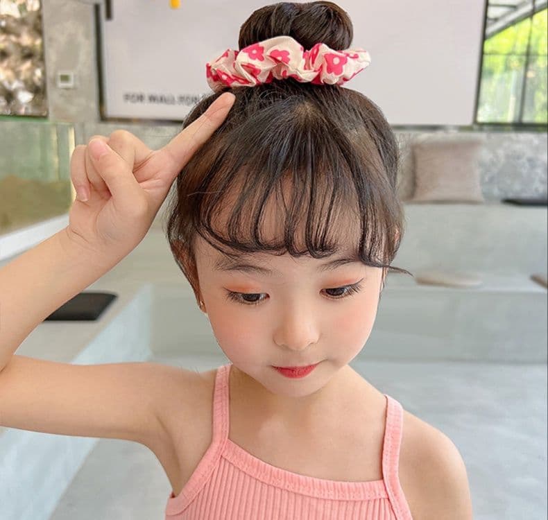 ヘアアクセサリー シュシュ 花みやびシュシュ