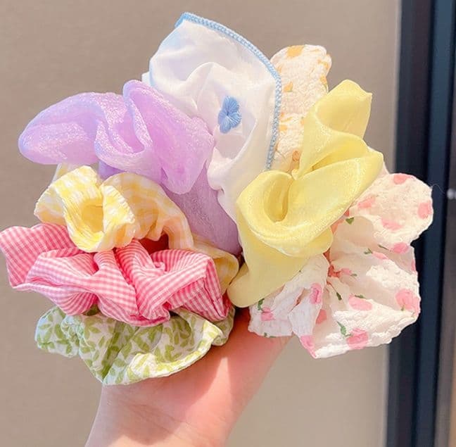 ヘアアクセサリー シュシュ 花みやびシュシュ
