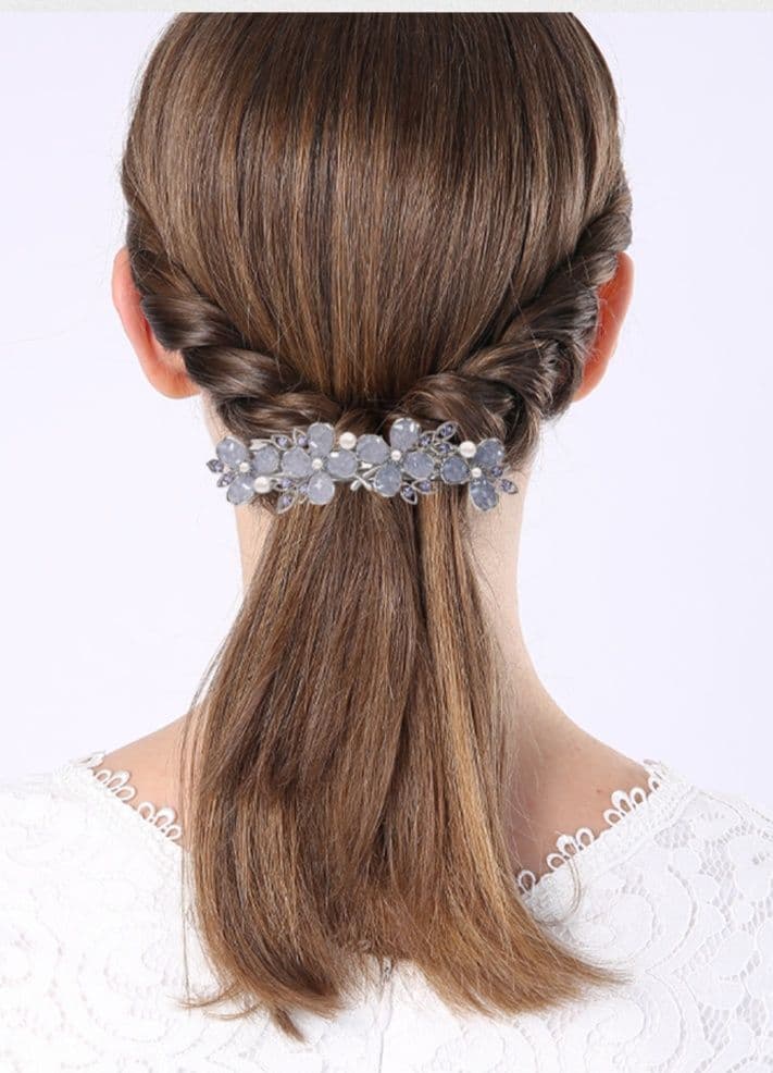 ヘアアクセサリー バレッタ 輝く結晶の花園バレッタ