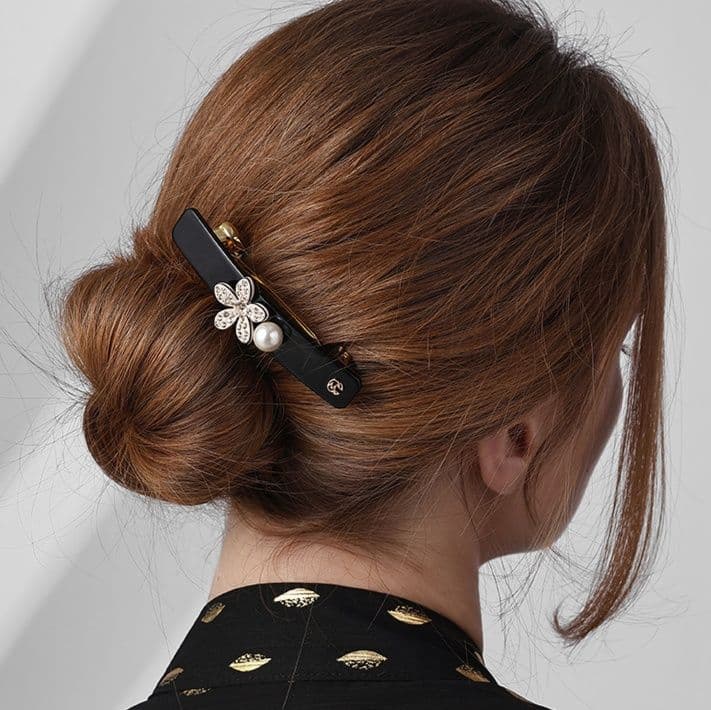 ヘアアクセサリー バレッタ 華やか桜パールバレッタ