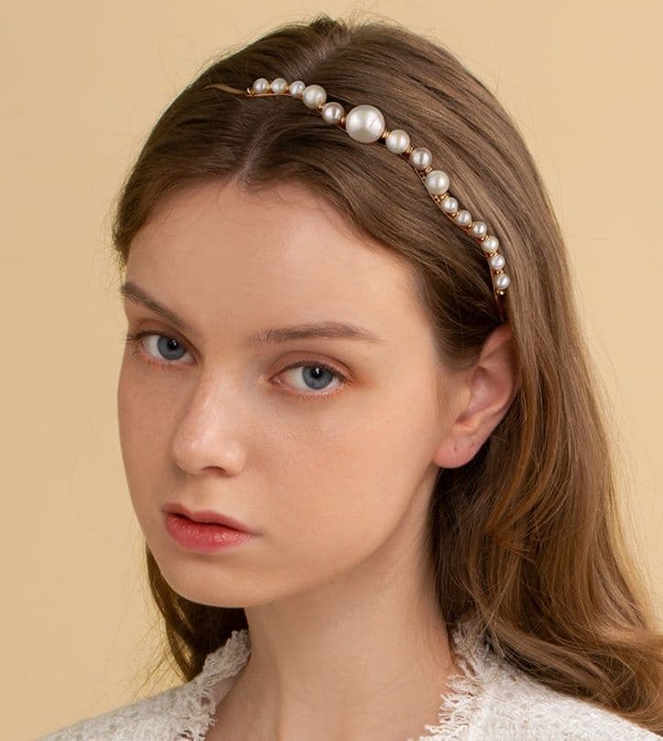 ヘアアクセサリー カチューシャ 優美真珠のきらめきカチューシャ