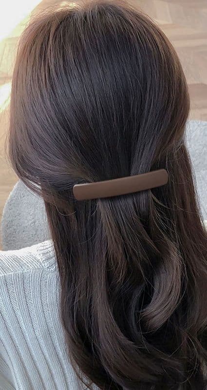 ヘアアクセサリー バレッタ シンプル長方形マットバレッタ
