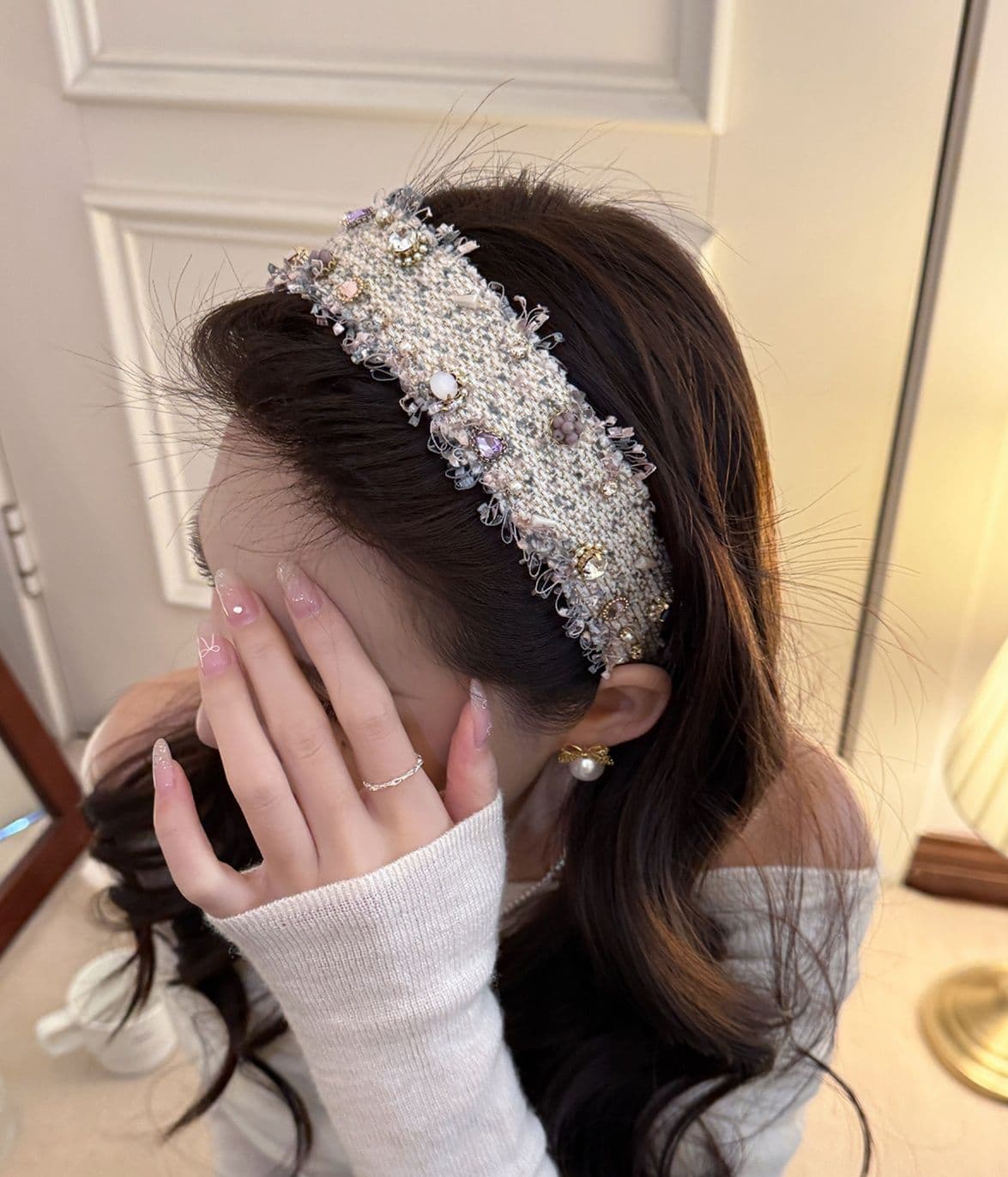 ヘアアクセサリー カチューシャ 煌めき宝石のプリンセスカチューシャ