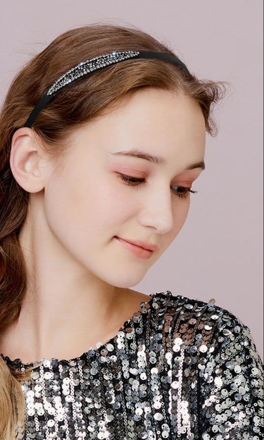 ヘアアクセサリー カチューシャ 輝きの宝石細身カチューシャ