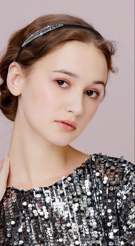 ヘアアクセサリー カチューシャ 輝きの宝石細身カチューシャ
