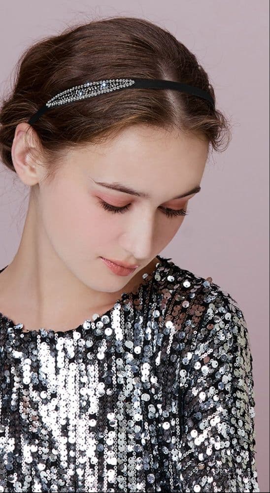 ヘアアクセサリー カチューシャ 輝きの宝石細身カチューシャ