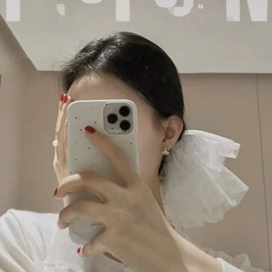 ヘアアクセサリー シュシュ 優美チュール水玉