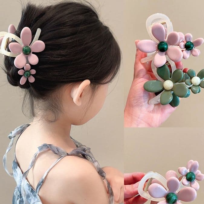 ヘアアクセサリー 花園の輝き 花形バレッタ