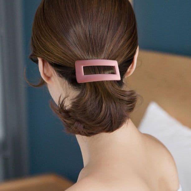 ヘアアクセサリー 長方形フレームバレッタ