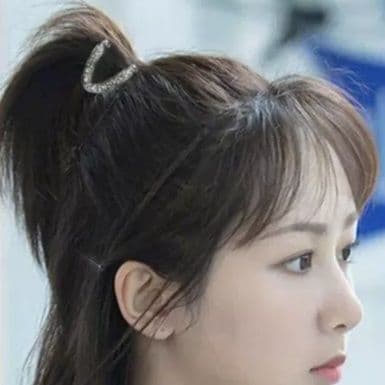 ヘアアクセサリー きらめく宝石風バナナクリップバレッタ