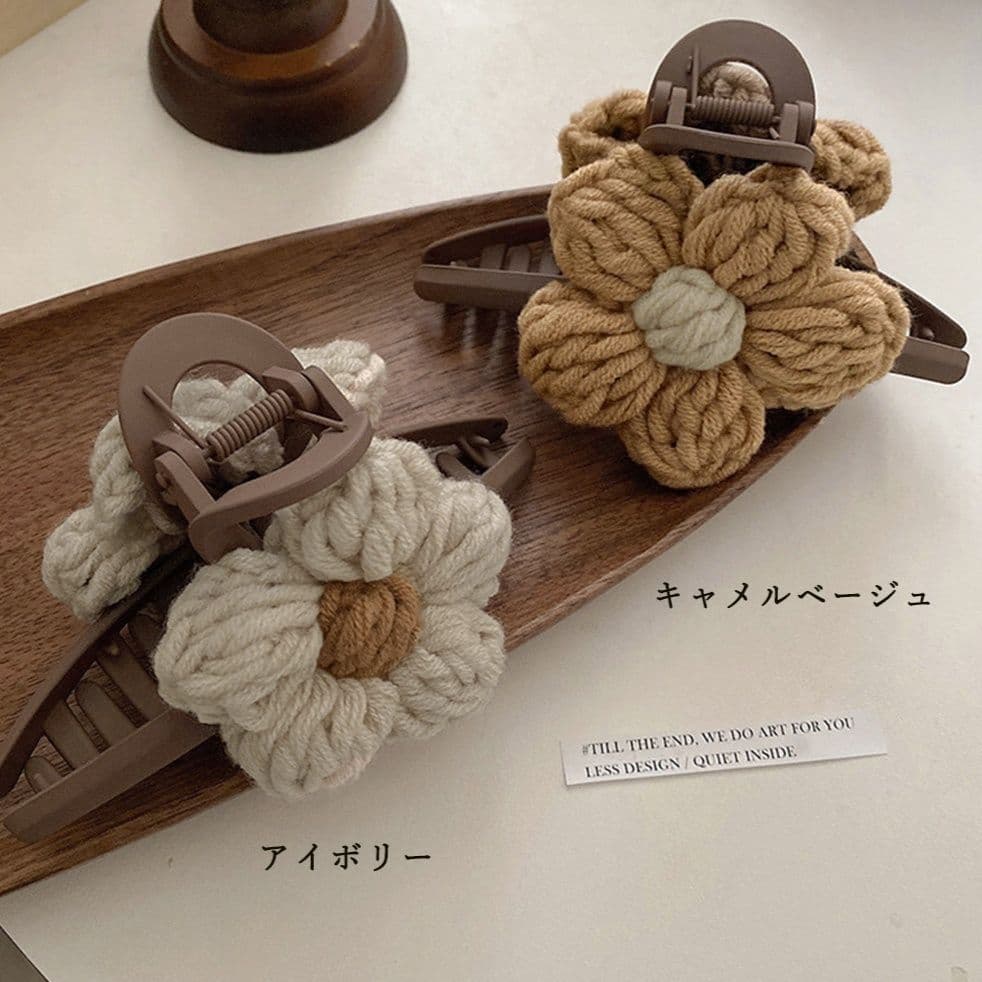 花モチーフ バレッタ レディース 髪留め