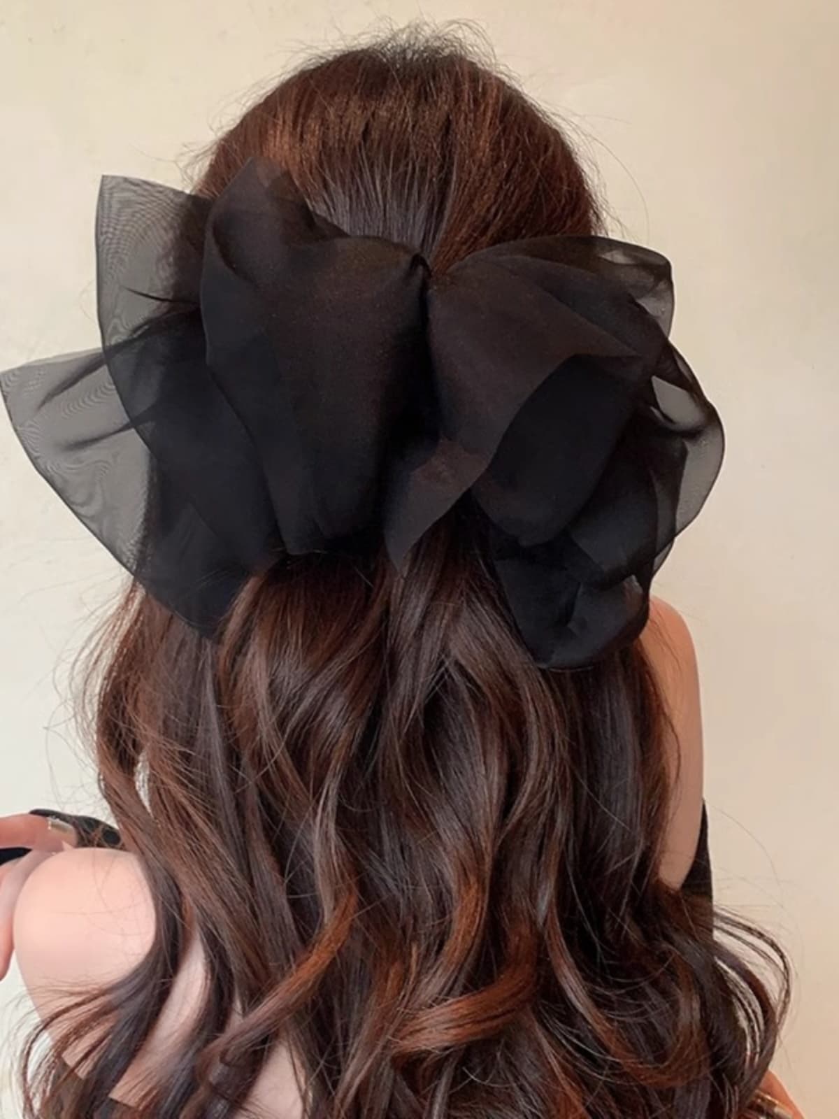 ヘアアクセサリー ふんわり立体リボンバレッタ