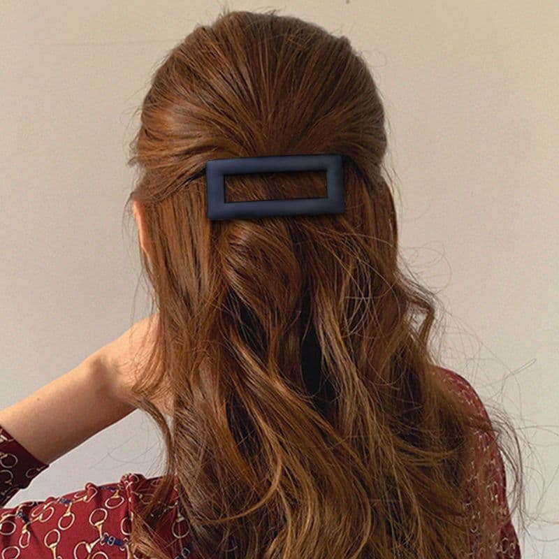 ヘアアクセサリー 長方形フレームバレッタ