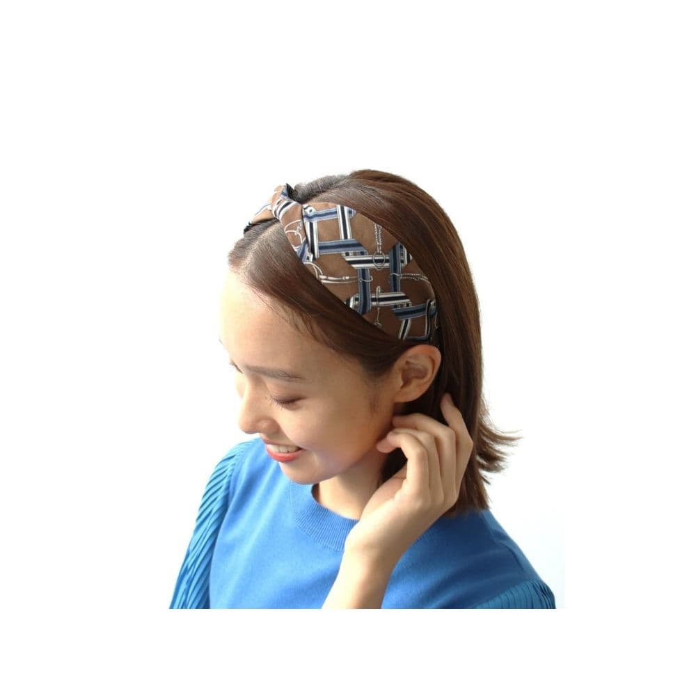 ヘアアクセサリー カチューシャ 優雅な結び目幾何学模様