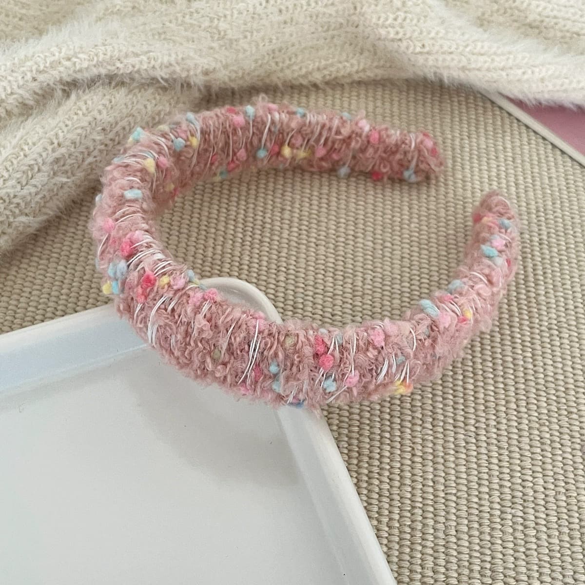 ヘアアクセサリー カチューシャふわもこ波打ち