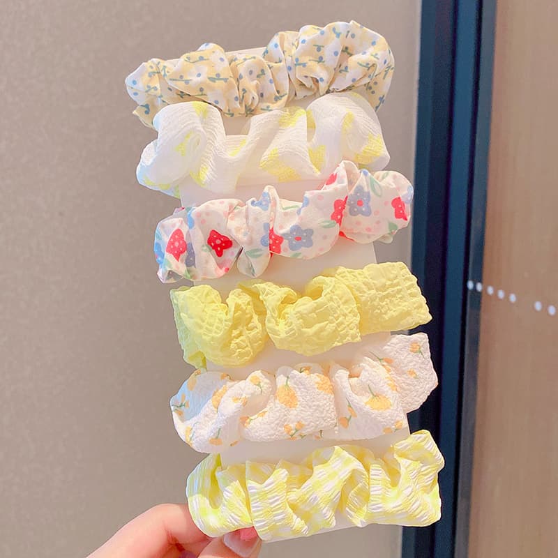 ヘアアクセサリー シュシュ 花みやびシュシュ
