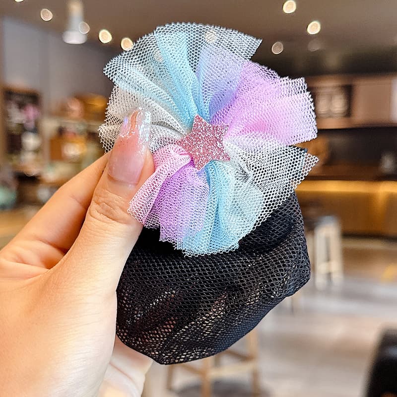 ヘアアクセサリー シュシュ プロ仕様メッシュネットシュシュ
