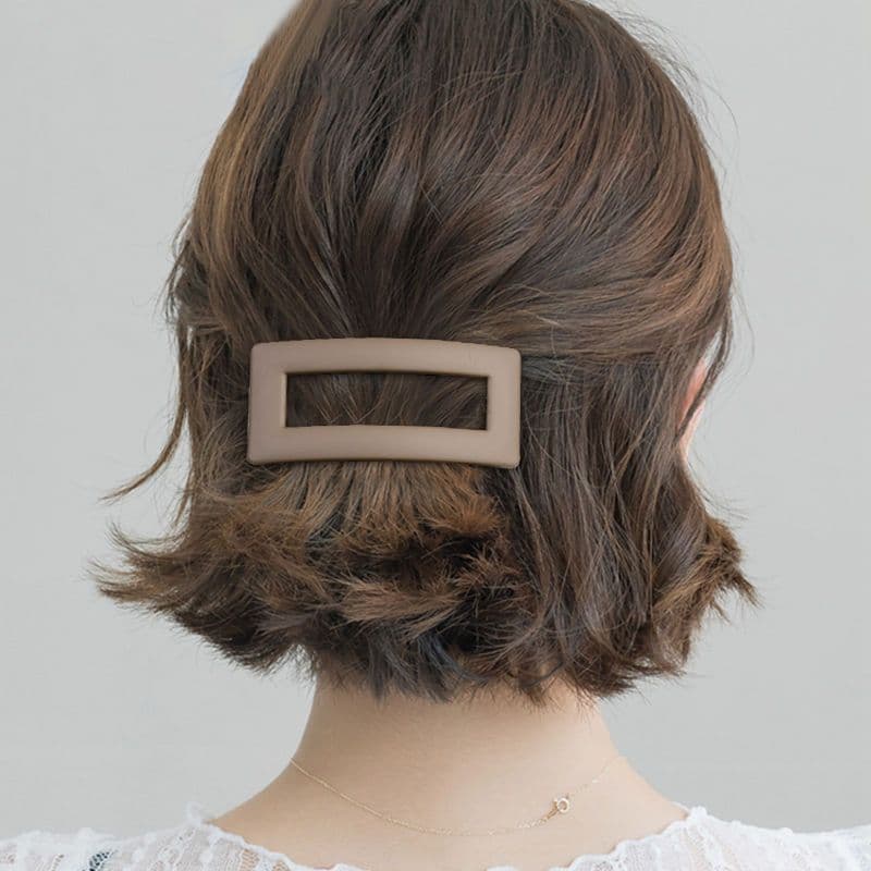 ヘアアクセサリー 長方形フレームバレッタ
