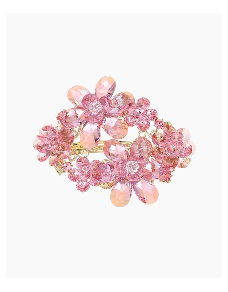 ヘアアクセサリー バレッタ 花園の輝き 宝石風バレッタ