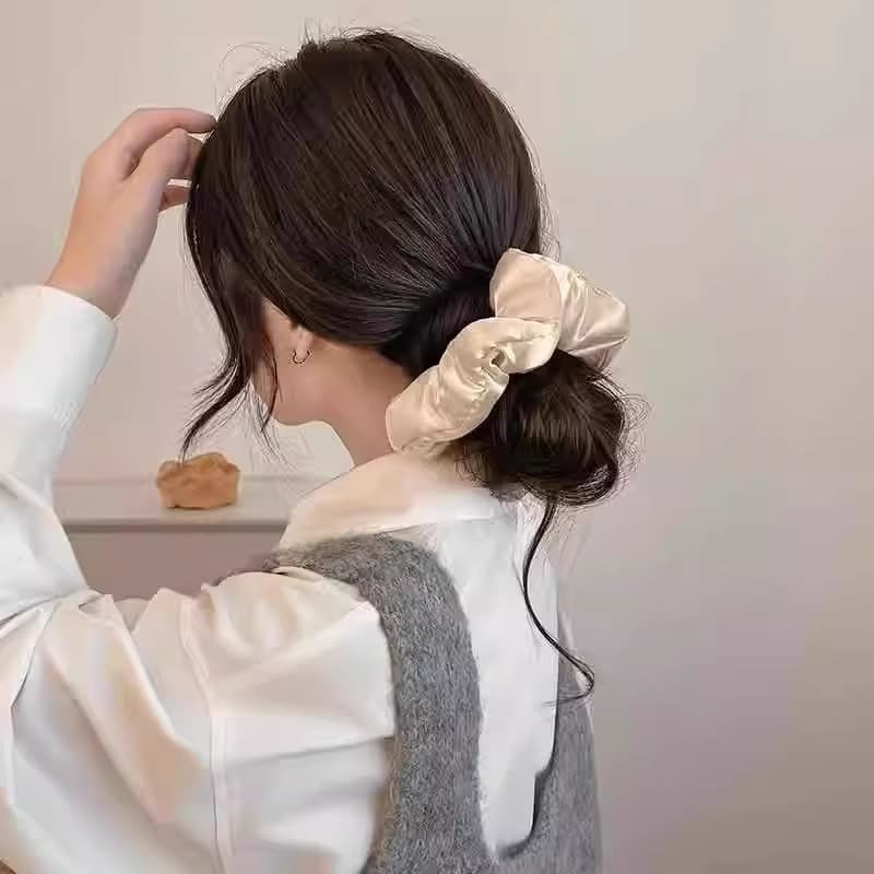 ヘアアクセサリー シュシュ 絹美人