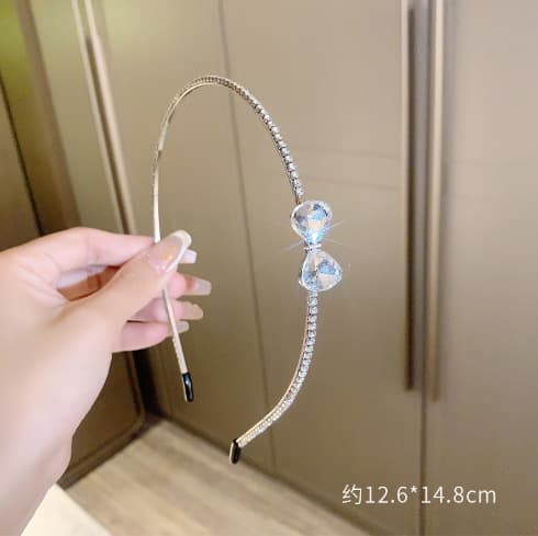 ヘアアクセサリー きらめき二粒リボンカチューシャ