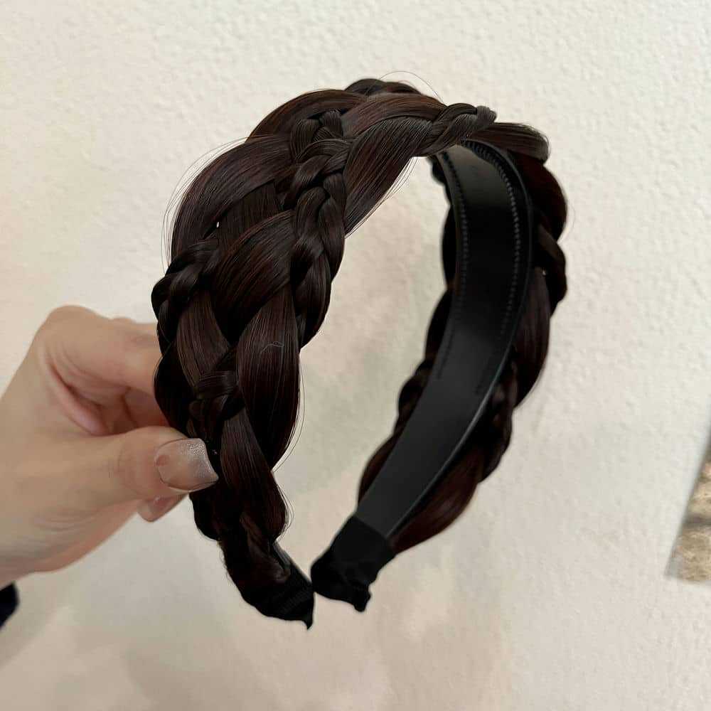 ヘアアクセサリー カチューシャ 編み込み風三つ編み