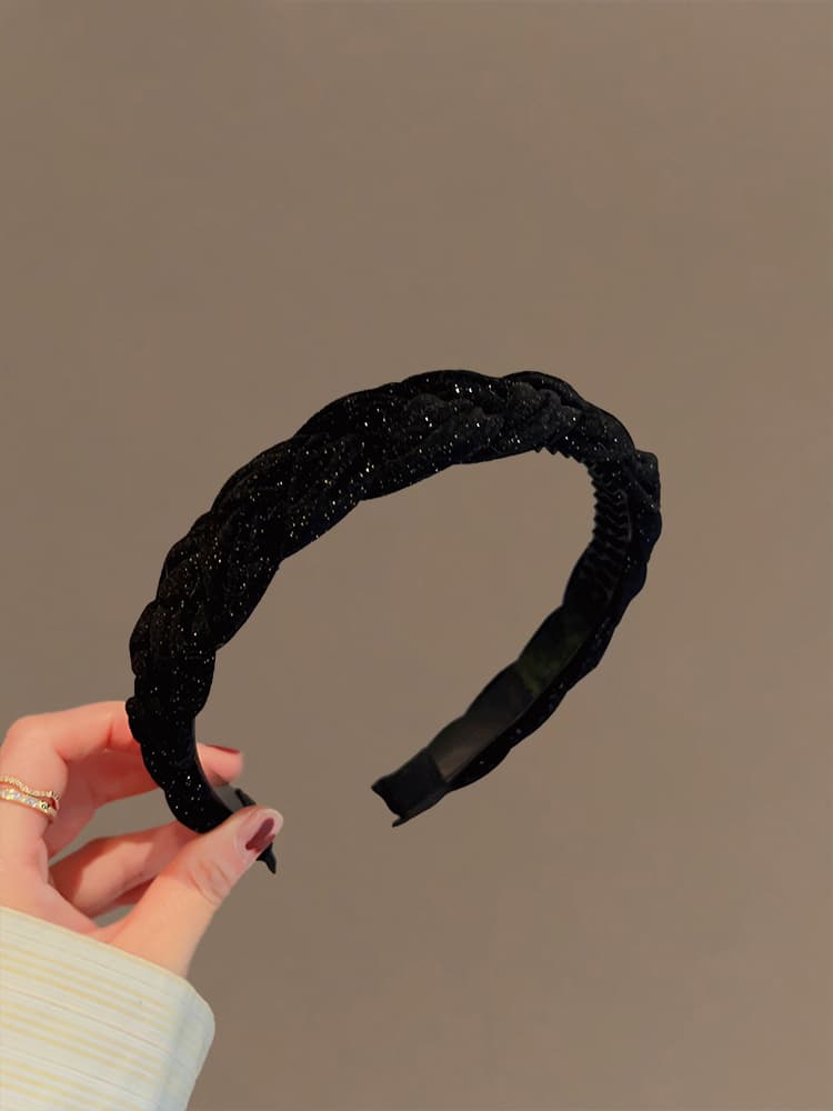 ヘアアクセサリー カチューシャ きらめき編み込み