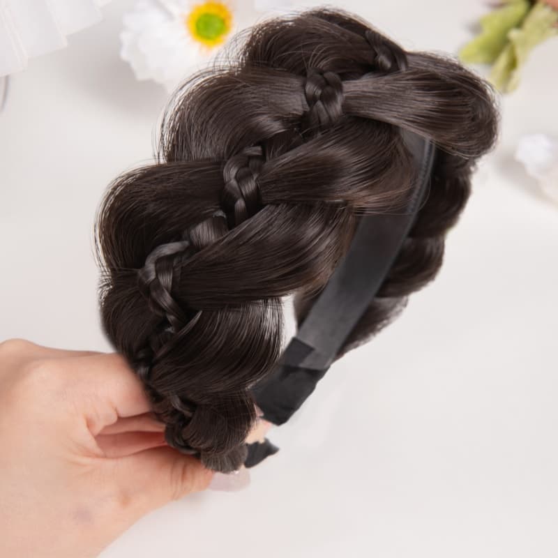 ヘアアクセサリー カチューシャ 編み込み風三つ編み