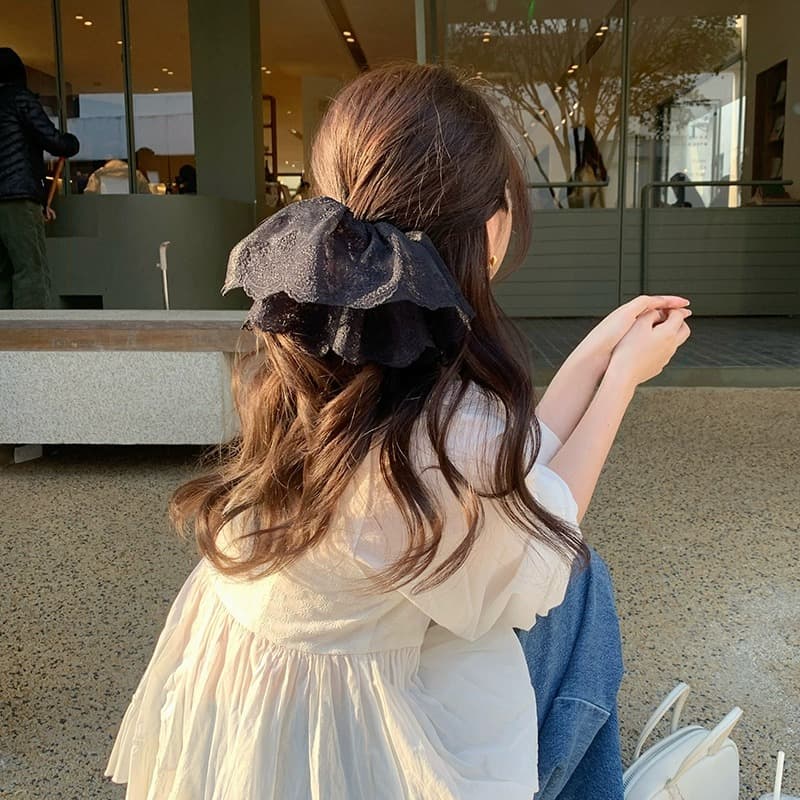 ヘアアクセサリー シュシュ 優美レース