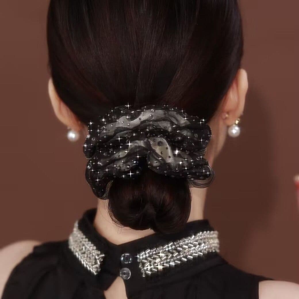 ヘアアクセサリー シュシュ きらめき夜空のシュシュ