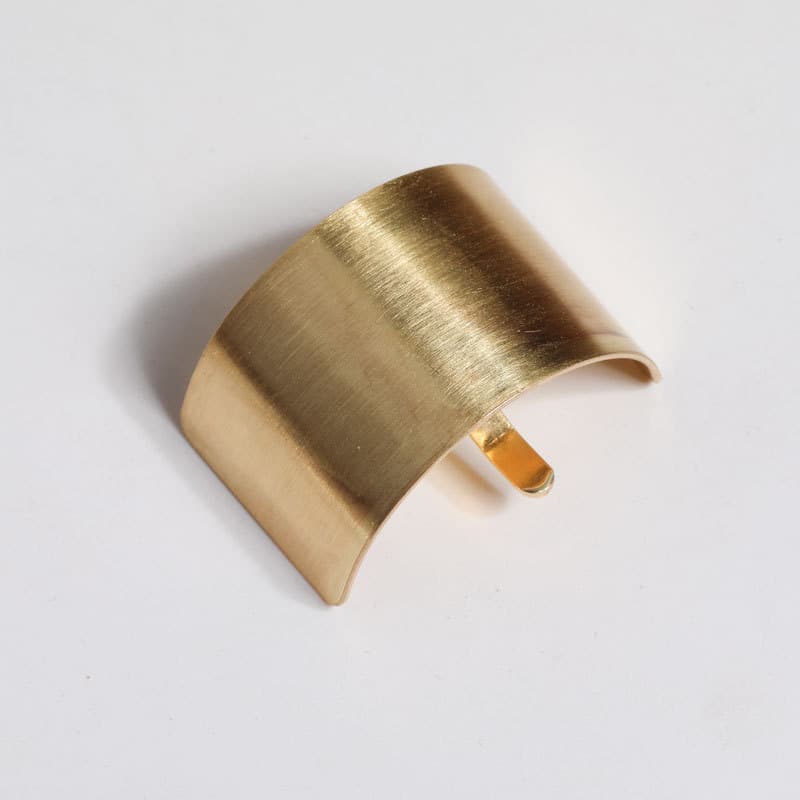 ヘアアクセサリー 金属製カーブプレートバレッタ