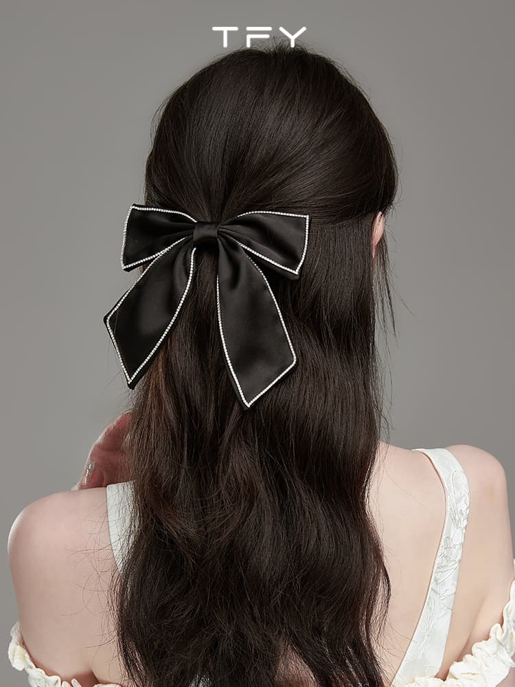 ヘアアクセサリー エレガントリボンバレッタ