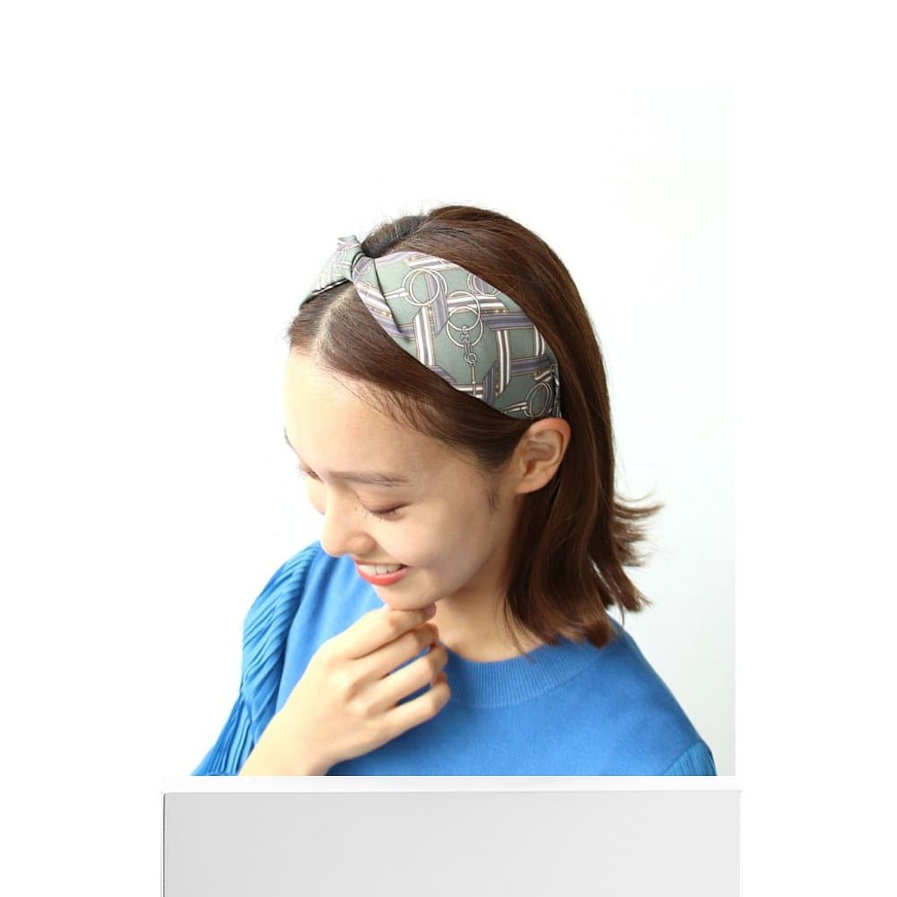 ヘアアクセサリー カチューシャ 優雅な結び目幾何学模様