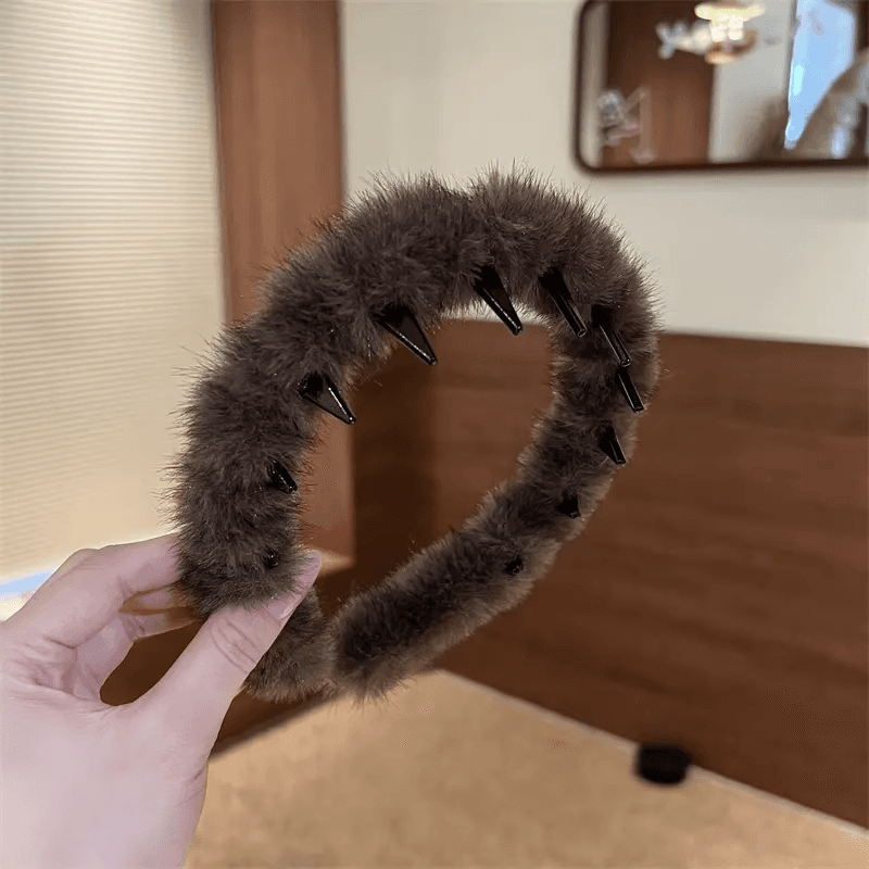 ヘアアクセサリー カチューシャ ふわもこ豹柄