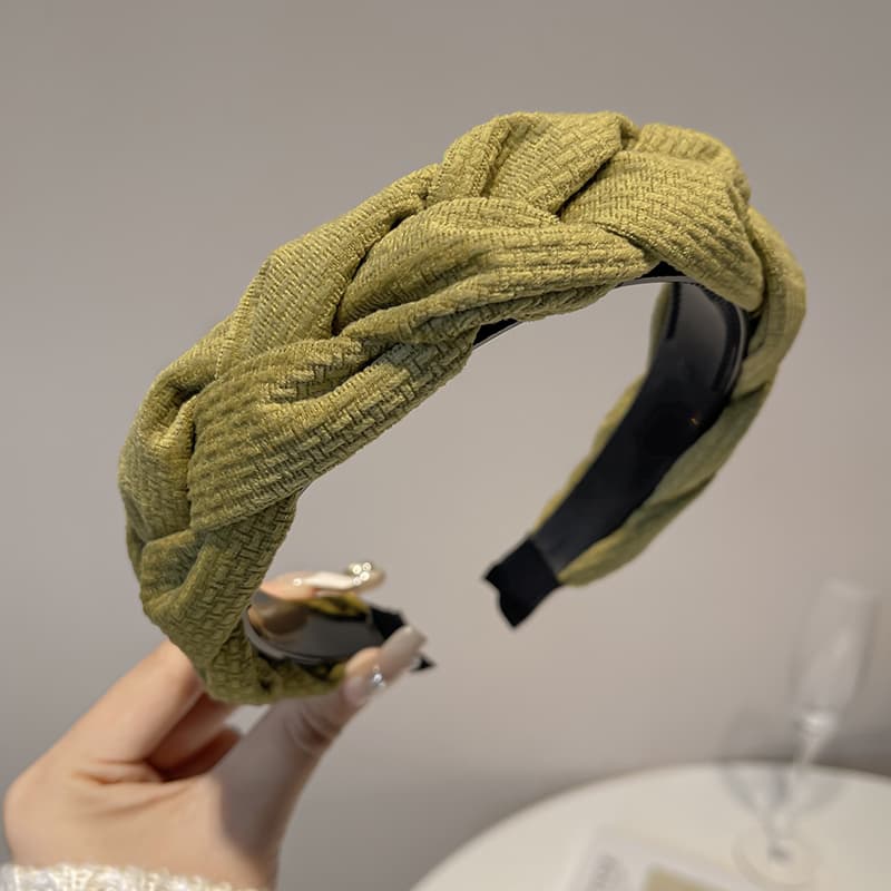 ヘアアクセサリー 編み込みツイードカチューシャ