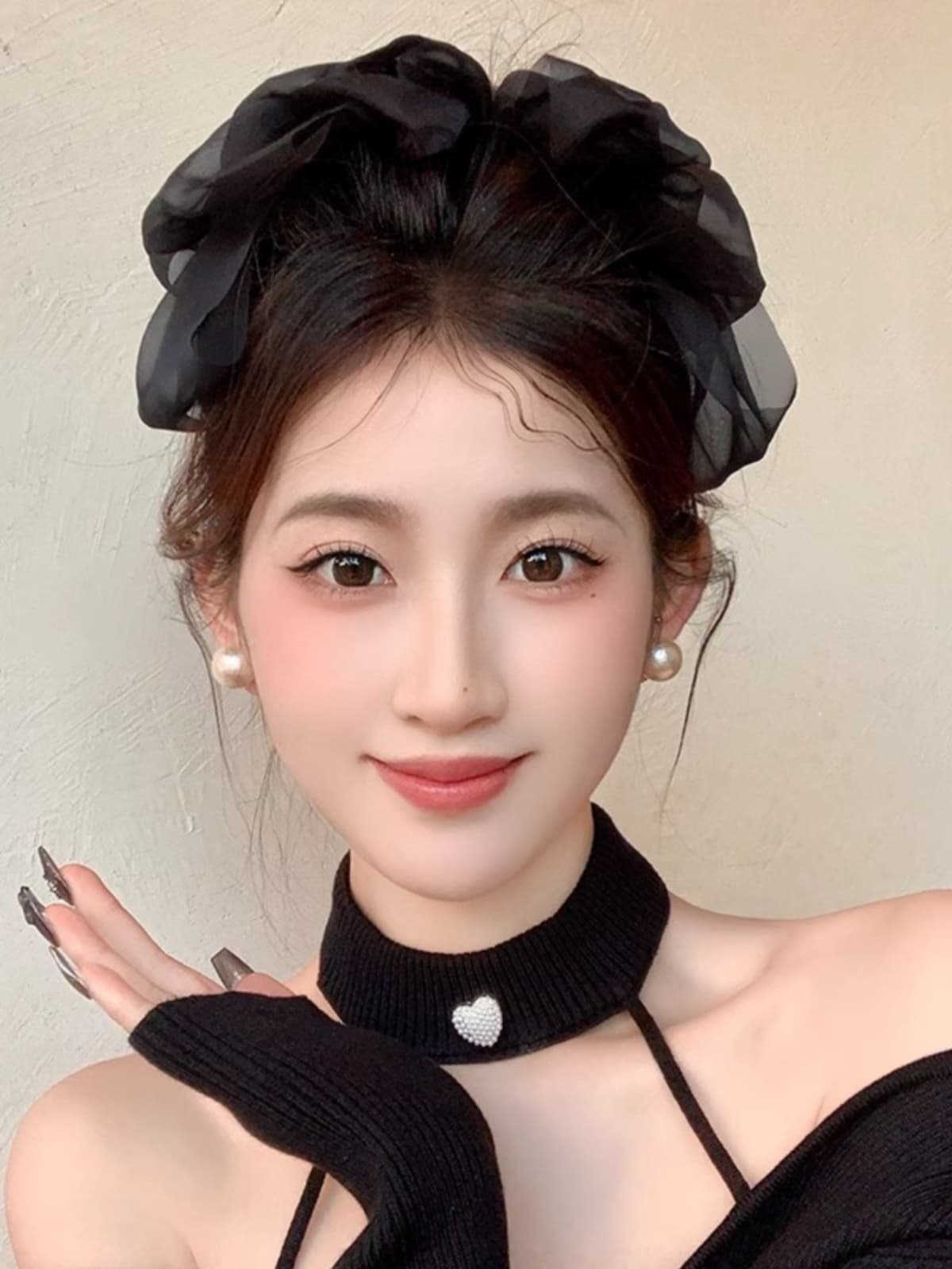 ヘアアクセサリー ふんわり立体リボンバレッタ