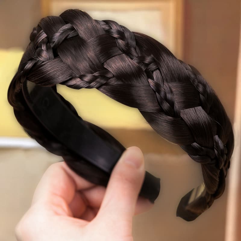 ヘアアクセサリー カチューシャ 編み込み風三つ編み