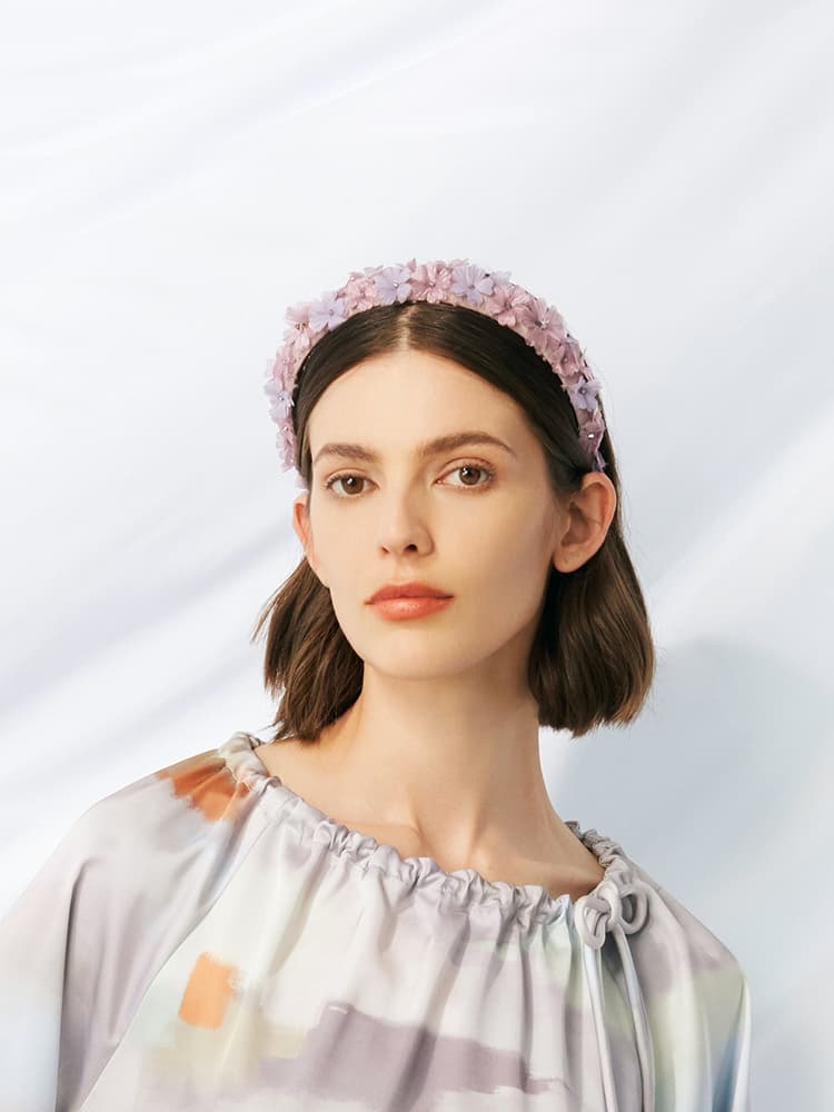 ヘアアクセサリー カチューシャ 花園の彩りプリザーブドカチューシャ