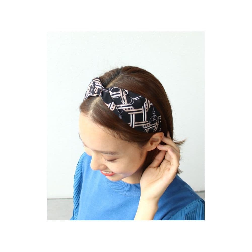 ヘアアクセサリー カチューシャ 優雅な結び目幾何学模様