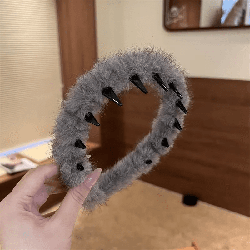 ヘアアクセサリー カチューシャ ふわもこ豹柄
