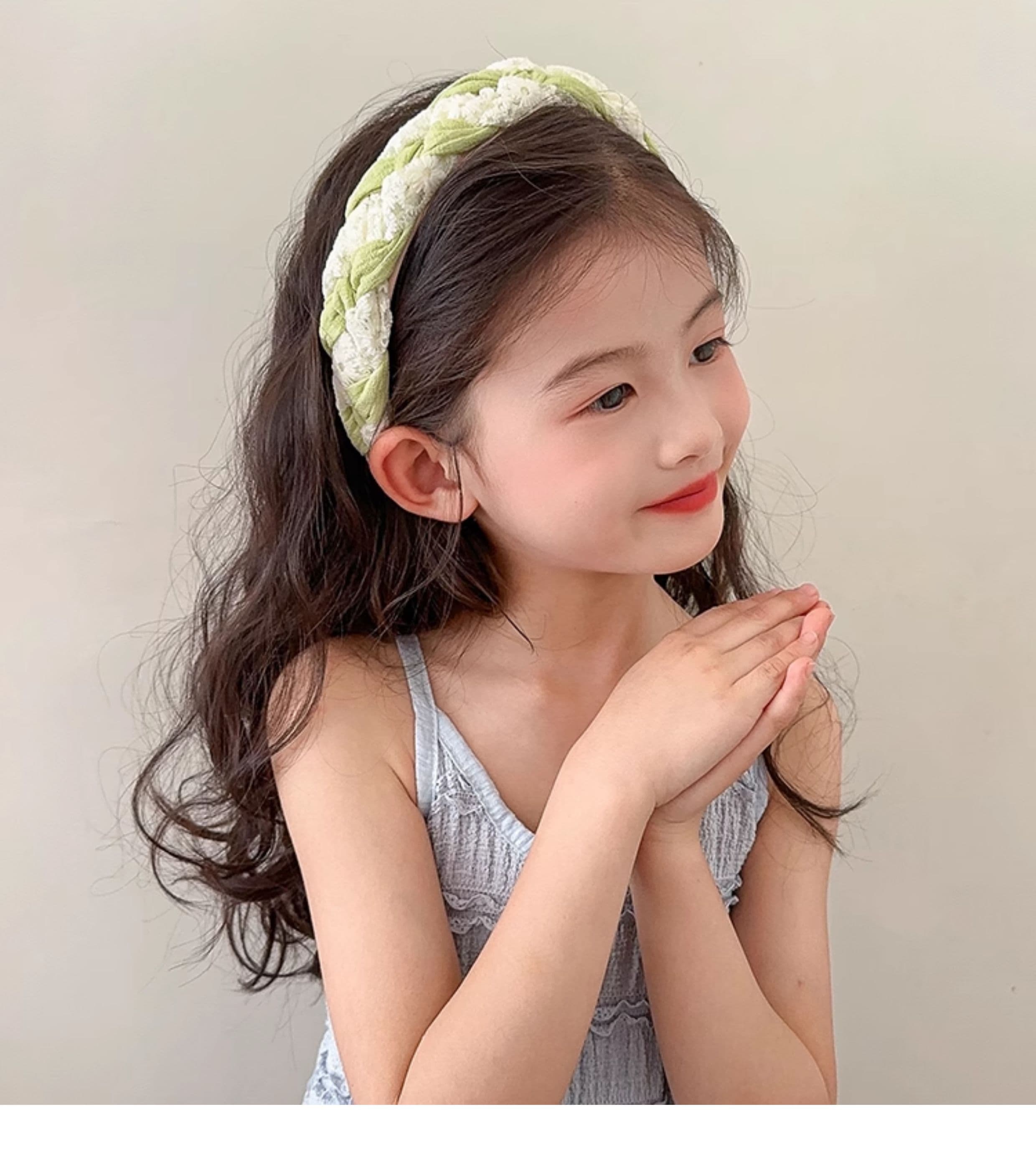 ヘアアクセサリー レース編み込みカチューシャ