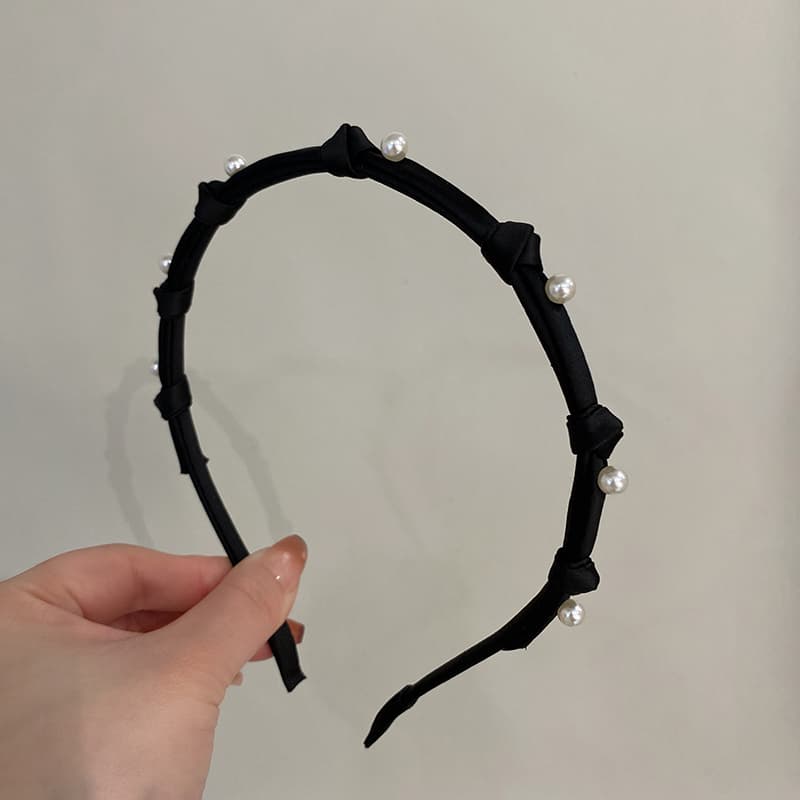 ヘアアクセサリー リボンパール 上品カチューシャ