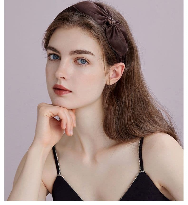 ヘアアクセサリー カチューシャ リボン結び上品カチューシャ
